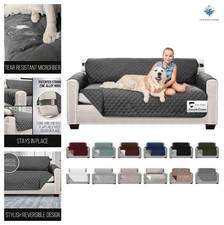 Reversible Couch Slip Cover for Dogs Tear Resistant Machine Washable Charcoal