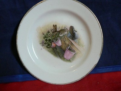 GRIMWADES Beatrix Potter Peter Rabbit KLEIN (4'') Durchmesser Teller ultra selten