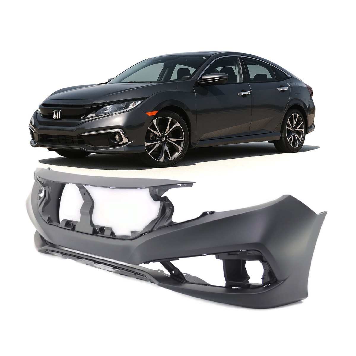 Honda Civic 外装パーツセット 2019-2021 Honda Civic Touring Turbo EX LX CAPA Front Bumper Cover