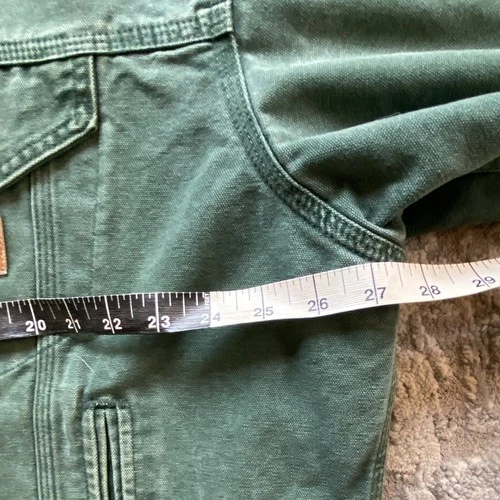 VTG 90s Carhartt JB0694 Blanket Lined Hunter Green Workwear Trucker Jacket XL image 7