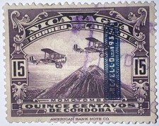 Travelstamps: Nicaragua Stamps Sc #C112, OP, Stamps 15 Cent Airmail , Used, Ng,