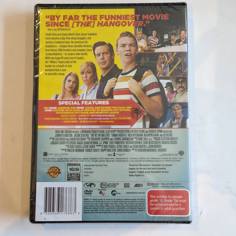 We're The Millers DVD 2013 Region 4 Jennifer Aniston Jason Sudeikis New SEALED - Image 2 of 4