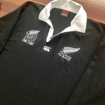 Maillot Rugby Vintage All Blacks 1992 Canterbury - Taille XL, édition Centenary, Collector