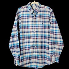 Brooks Brothers Mens Blue Red Plaid Long Sleeve Button Down Regent Shirt XL