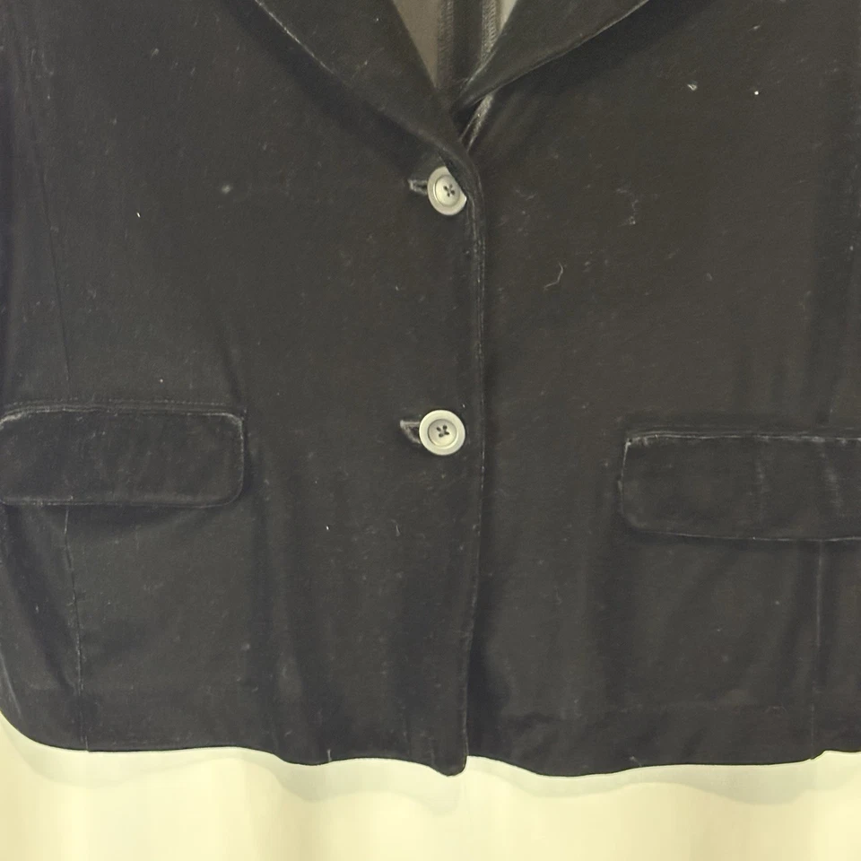 Blazer Chaqueta Ciervo Blanco Talla XL 16-18 Terciopelo Floral Bordado Cuello Cachicho Foto 3 de 4