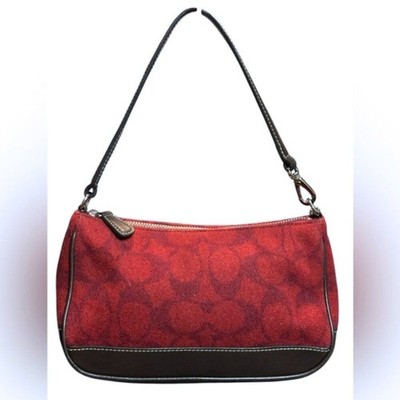 Coach vintage signature wool demi shoulder bag Y2K #7720 EUC | eBay