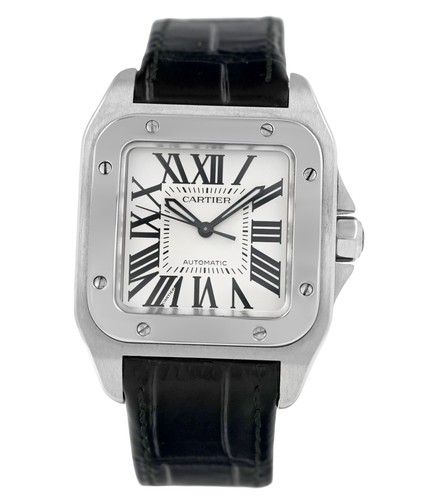 Cartier Santos 100 2878 W20106X8 Mid Size Stainless Steel 33MM...
