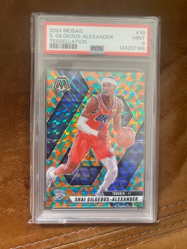 2024 POP 1 Shai Gilgeous-Alexander Mosaic Tessellation PSA 9 /15 - Picture 1 of 2