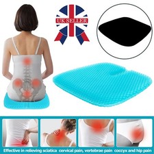 Large Gel Seat Cushion Lower Back Pain Pressure Relief Wheelchair Car Office Pad