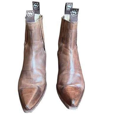 Sendra 1692 Western Style Leather Chelsea Boots Men's Size 8.5 (EU42) Ibiza Heel