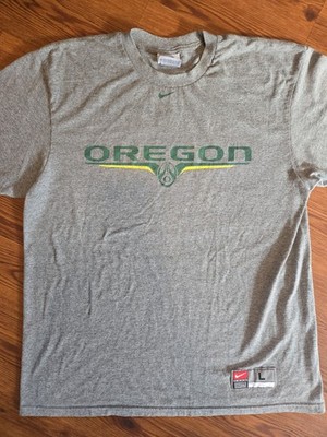 Vtg Nike Team Sports x Oregon Ducks Tee Sz-Large Gray EUC Fast Shipping No Flaws