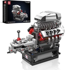 Mould King 10225 V8 Engine Model kit That Runs- Build Your Own STEM V8 Model Eng