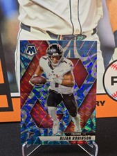 BIJAN ROBINSON---FALCONS--  Reactive Blue Prizm--2025 Panini Mosaic