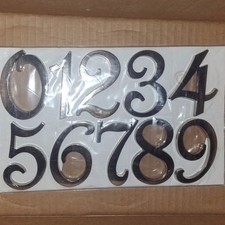HopeWan 3" Mailbox Address Numbers Self Adhesive 3D Raised Black 2 Sets 0-9
