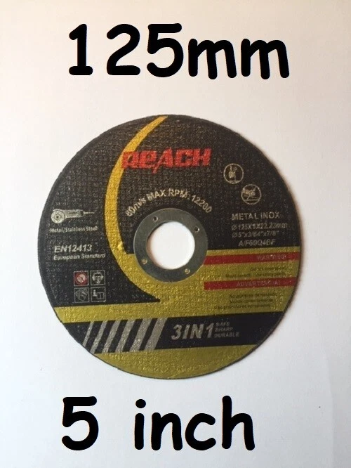 125mm Cutting Discs 5 inch metal Ultra Thin for Angle Grinder 50 pack £21.99