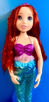 ARIEL Little MERMAID  Play Date MY SIZE 32  Doll W/Costume, Tiara Disney 90065