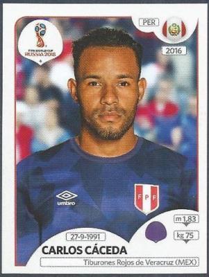 PANINI FIFA WORLD CUP - 2018 RUSSIA - #235 - PERU - CARLOS CACEDA