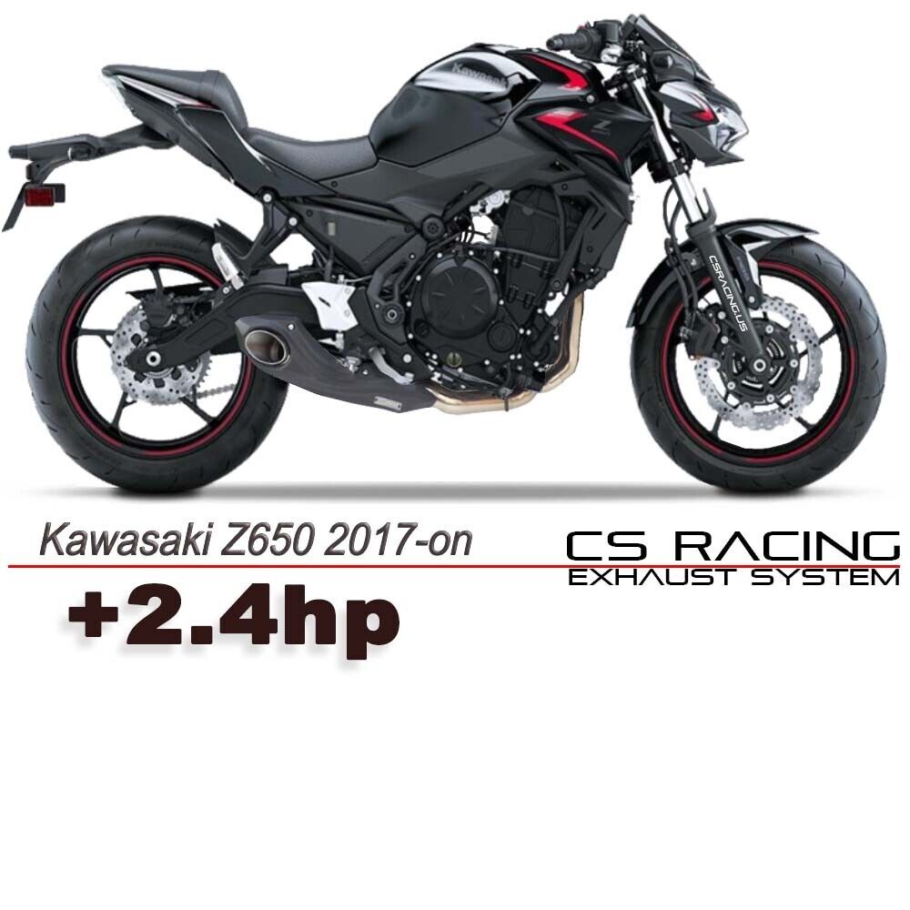 2017-23 Kawasaki Z650 / Ninja 650 CS Racing Full Exhaust Muffler (+2.4hp)