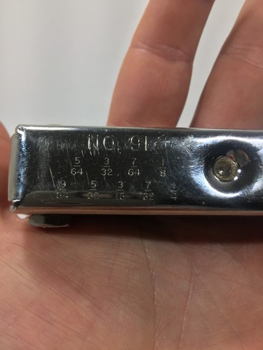 VINTAGE EKLIND TOOL "FOLD-UNI-KEY" NO. 91 HEX ALLEN KEY SET U.S.A. SAE 9 SIZES - Picture 8 of 11