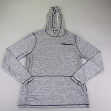 Zella Hoodie Womens Large Heather Blue Performance Pullover Sweater Athletic Gym
