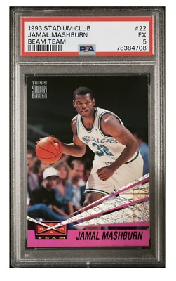 1993 Topps Stadium Club Jamal Mashburn Beam Team RC #22 PSA 5