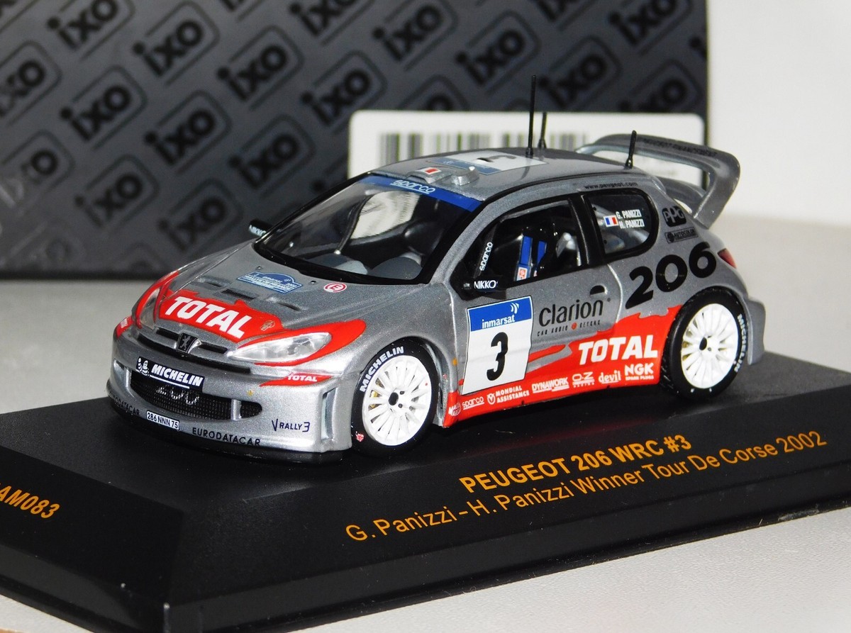 PEUGEOT 206 WRC #3 PANIZZI WINNER TOUR DE CORSE 2002 IXO RAM083 1