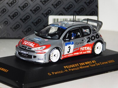 PEUGEOT 206 WRC #3 PANIZZI WINNER TOUR DE CORSE 2002 IXO RAM083 1