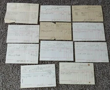 Lot 11 1890's TAX receipts~WISCONSIN~ OCONTO COUNTY~Gillett 