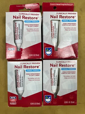 4 New Rite Aid Nail Restore Fungal Formula - 0.34oz Each Box