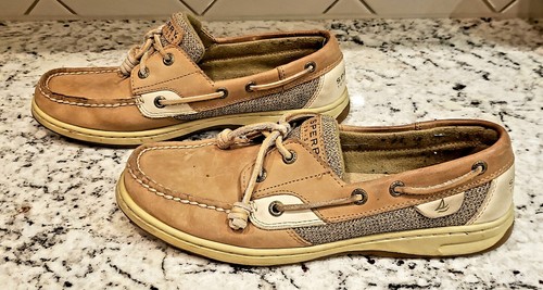Sperry Topsider Beige Lace Up Comfort 