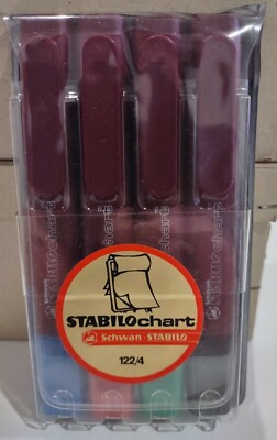 STABILO - Whiteboard- en flipover marker - MARKdry - Etui met 4 klassieke kleuren, puntenslijper & uitveegdoek
