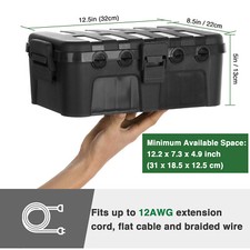 12.5x8.5in Outdoor Electrical Box Waterproof Extension Cord Cover,Various colors