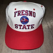Vintage 90s Fresno State Bulldogs Snapback Hat Cap Champion Brand Rare Ball Cap
