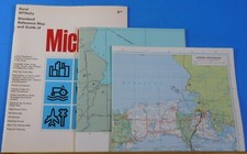 Rand McNally Michigan Standard Reference Map and Guide 1972 SC
