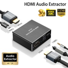 HDMI Audio Extractor  SPDIF  3.5mm  4K 30Hz  HDCP Bypass  7.1CH Dolby