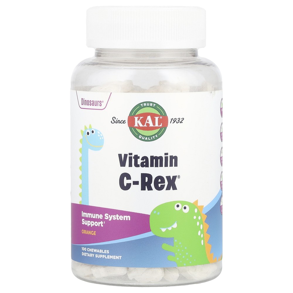 Dinosaurs®, Vitamin C-Rex®, Orange, 100 Chewables
