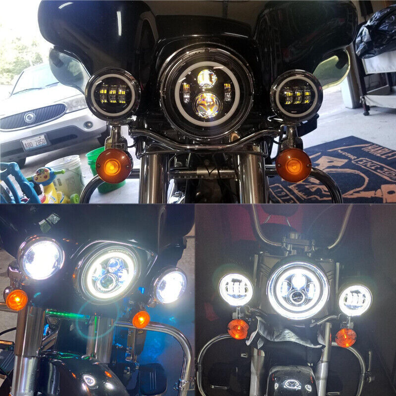 LED Driving Passing Turn Signal Spot Light Bar For Harley Touring