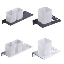 Toothbrush Organizer Wall Mounted Toothbrush Holder Large Storage Function