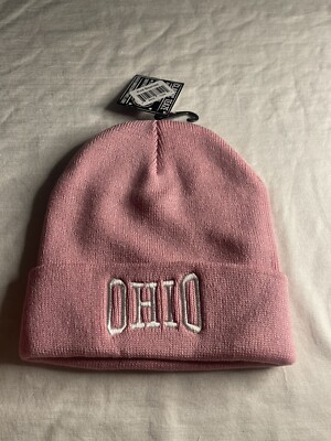 Brisco Apparel Embroidered Blue Pink Winter Hat NWT