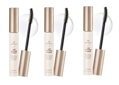 MISSHA No Retouch Lash Correcting Mascara 9.5g - 3 Pack - Smudge-Free Precision