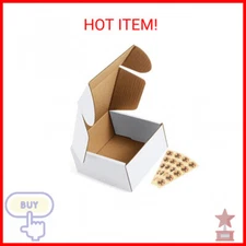 Eupako 4x4x2" Corrugated Box Mailers 50 Pack White Cardboard Small Shipping Boxe