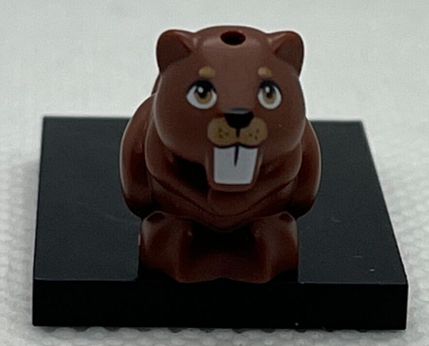 NEW LEGO Reddish Brown Beaver Minifigure Animal 5553pb01 Friends