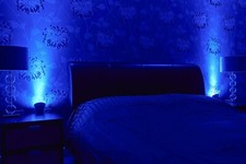Auraglow Plugin GU10 Spotlight Uplighter Wall Wash Light UK Plug Socket Lamp