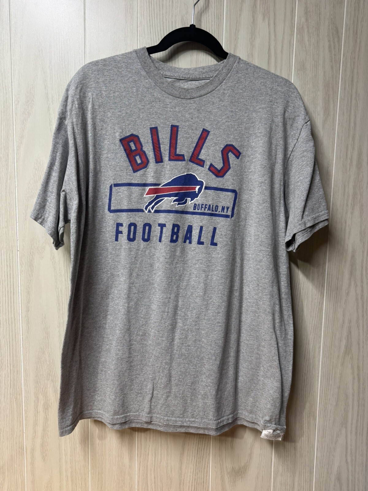 Buffalo Bills NFL Team Apparel T-Shirt New York Gray Men's Large Official Gear