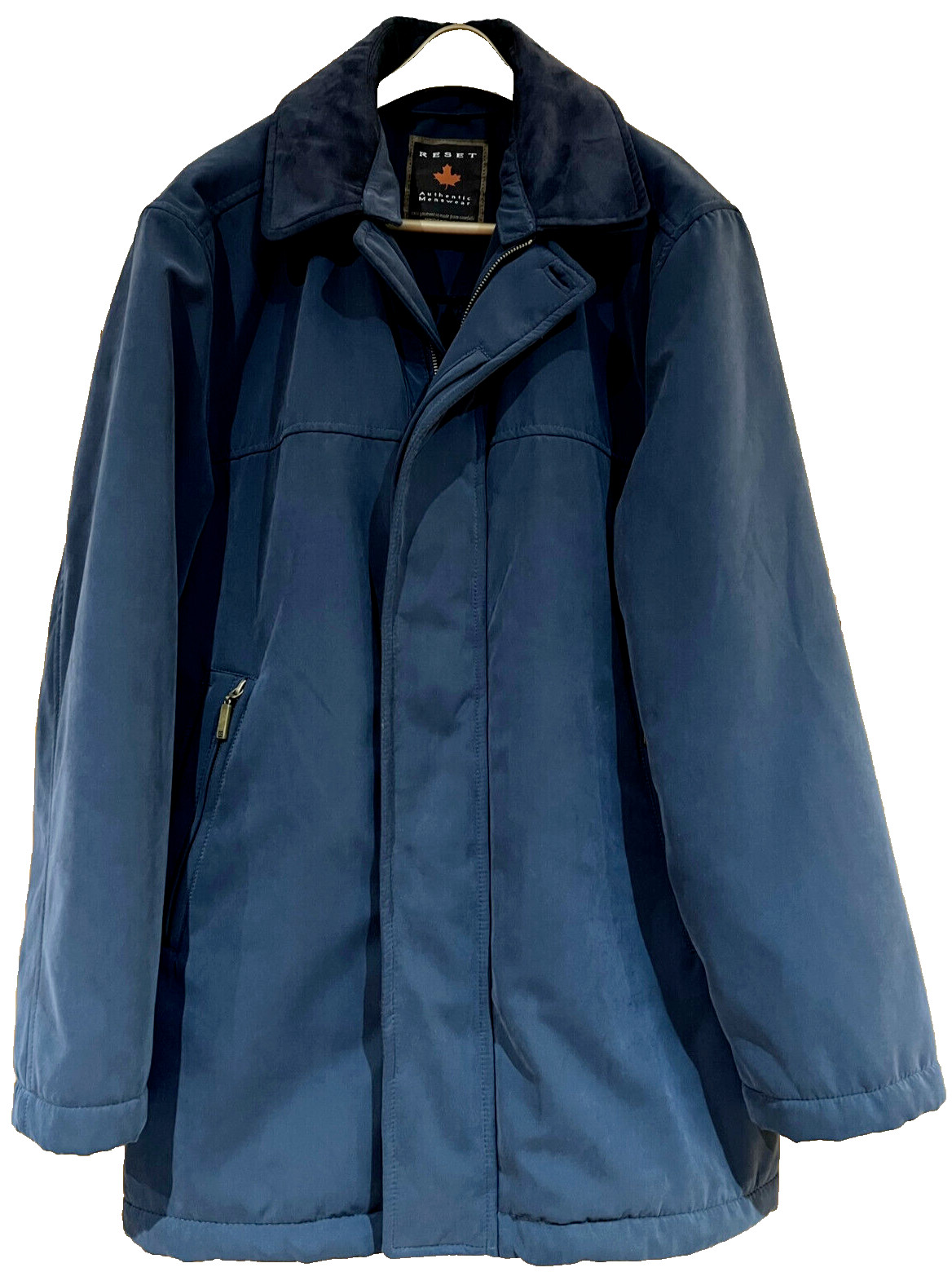 Chaqueta de invierno azul para hombre abrigo de alta calidad por Reset - talla mediana pecho 38"- 40"