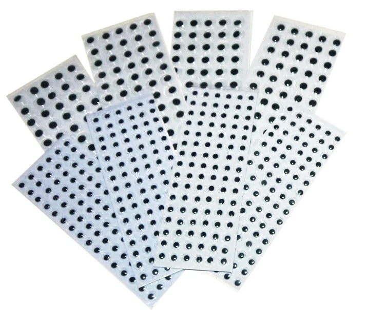 CREATION STATION 10mm Black Goggly Eyes Googly Wiggle Wiggly Moving Craft 6 48 60 96 192 STICKY