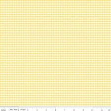 1/4 Yard 9”x42” Riley Blake Small Gingham 1/8" Check Yellow Cotton Quilt Fabric
