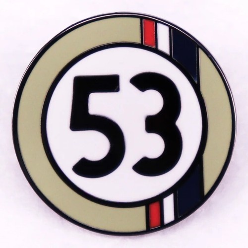 Pince à Cravate Herbie 53 Volkswagen Beetle - Badge Chromé, Alliage Métal, Neuf Sans Emballage