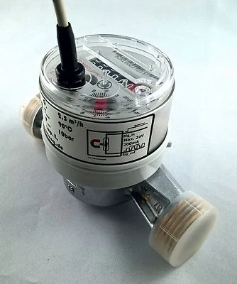 SYSTEME-SH Durchflussmesser Volumenstromgeber Qn 2,5m³/h 1 oder 2 Imp./L Reed-Kontakt. 1"AG