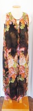 Kate & Mallory Multicolor Floral Sheer Lined Sleeveless Maxi Dress Size XL